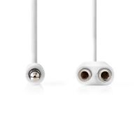 Nedis Stereo-Audiokabel / 3.5 mm Stecker / 2x 3.5 mm Buchse / Vernickelt / 0.20 m / Rund / Weiss / Umschlag