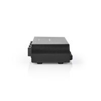 Nedis Lautsprecher Control Box / 4-Port port(s) / Klemmschrauben / Lautsprecherimpedanz: 4-16 Ohm / Maximale Belastung pro Kanal: 200 W / Aluminium / Schwarz