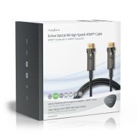 Nedis Aktive Optische Ultra High Speed ​​HDMI-Kabel mit Ethernet / HDMI™ Stecker / HDMI™ Stecker / 8K@60Hz / 48 Gbps / 100.0 m / Rund / PVC / Schwarz / Kartonverpackung