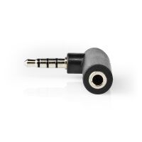 Nedis Stereo-Audio-Adapter| 3.5 mm Stecker| 3.5 Buchse| Vernickelt| 90° abgewinkelt