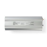 Nedis Power Inverter änderte Sinus-Wellen / Eingangsspannung: 12 V DC / Geräteausgangsanschluss: Type F (CEE 7/3) / 230 V AC 50 Hz / 4000 W / Spitzenleistung: 8000 W / Schraubklemme / Silber