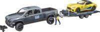 Bruder, RAM 2500 Power Wagon und Roadster Racing 02504, Profi, 80,5x17x15 cm, Grau