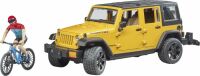 Bruder Jeep Wrangler Rubicon Unlimited mit Mountainbike Spielzeugauto