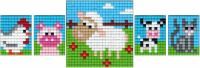 Pracht Creatives Hobby GmbH Pixel Bastelset 18 Huhn, Schwein, Kuh, Katze, Schaf