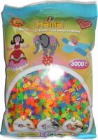 Dan Import Hama® Bügelperlen midi Beutel 3.000 Stück Trsp. Neon.