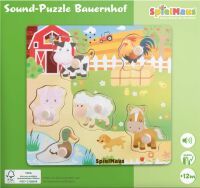 SpielMaus Holz Sound Holzpuzzle Bauernhof