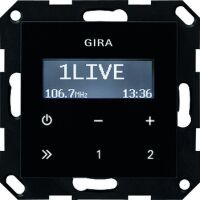 GIRA 228405 - Clock - Digital - FM - 87.5 - 107.9 MHz - White - Black