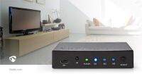 Nedis HDMI ™ Schalter / 3-Port port(s) / 1x USB-C™ / 2x HDMI™ Eingang / 1x HDMI™ Ausgang / 4K@60Hz / 18.0 Gbps / Metall / Anthrazit