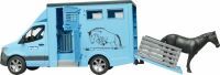 Bruder, Mercedes-Benz Sprinter Tiertransporter, L 45,5 cm, hellblau, 02674