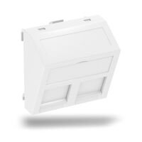 OBO DTS-2C RW1 - White - Polycarbonate - Screwless - RJ-45 - 45 mm - 14.8 x 19.3 mm