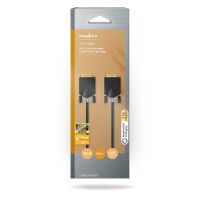 Nedis DVI-Kabel / DVI-D 24+1-Pin Stecker / DVI-D 24+1-Pin Stecker / 2560x1600 / Vergoldet / 3.00 m / Gerade / PVC / Anthrazit / Box