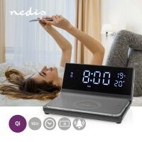 Nedis Wecker Kabelloses Ladegreät| Qi zertifiziert| 5 7.5 10 15 W| USB-A Stecker