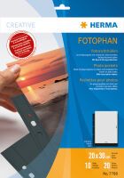 HERMA Fotophan transparent photo pockets 20x30 cm portrait black 10 pcs. - Black - Transparent - Portrait - 230 mm - 310 mm - 10 pc(s)