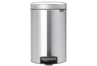 Brabantia 112041 - 12 L - Round - Stainless steel - Plastic - Pedal - 24 cm