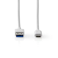 Nedis USB-Kabel| USB 3.2 Gen 1| USB-A Stecker| USB-C| 5 Gbps| Vernickelt| 1. - Cable - Digital