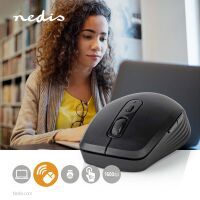 Nedis Mouse| Drahtlos| 800 1200 1600 dpi| Einstellbar dpi| Anzahl Knöpfe 6| - Mouse - 1,600 dpi