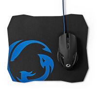 Nedis Gaming Mouse & Mouse Pad Set / Verdrahtet / 1200 / 2400 / 4800 / 7200 dpi / Einstellbar DPI / Anzahl Knöpfe: 6 / Rechtshändig / 1.50 m / Ohne Beleuchtung