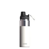 Asobu Alpine Flask - isolierte Edelstahl Outdoorflasche 530ml Weiß