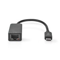 Nedis USB-Netzwerkadapter / USB 3.2 Gen 1 / 2.5 Gbps / USB-C™ Stecker / RJ45 Buchse / 0.20 m / Rund / Vernickelt / Verzinntes Kupfer / Schwarz / Box