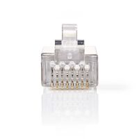 Nedis RJ45-Stecker / Stecker / Stranded STP CAT6 / Gerade / Vergoldet / 10 Stück / PVC / Transparent / Box