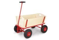 H-Line Leiterwagen stabiler Bollerwagen aus Holz mit Luftreifen 95 cm 276365