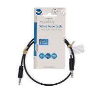 Nedis Stereo-Audiokabel / 3.5 mm Stecker / 3.5 mm Stecker / Vernickelt / 0.50 m / Rund / Schwarz / Label