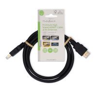 Nedis Premium High Speed ​​HDMI ™ Kabel mit Ethernet / HDMI™ Stecker / HDMI™ Stecker / 4K@60Hz / 18 Gbps / 1.50 m / Rund / PVC / Schwarz / Label