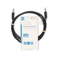 Nedis Stereo-Audiokabel / 3.5 mm Stecker / 3.5 mm Stecker / Vernickelt / 2.00 m / Rund / Schwarz / Label