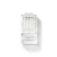 Nedis RJ45-Stecker / RJ45 Pass Through / Solid UTP CAT5 / Gerade / Vergoldet / 10 Stück / PVC / Transparent / Box