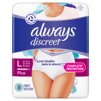 Always Discreet Inkontinenz-Höschen Für Frauen, L, 8 Stück