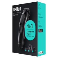 Braun All-In-One Styling Set SK3400, 3-in-1 Set für Bart, Haare und mehr