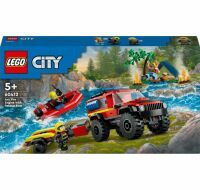 LEGO® City 60412 Feuerwehrgeländewagen mit Rettungsboot