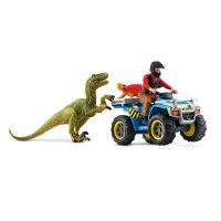 Schleich Dinosaurs         41466 Flucht auf Quad vor Velociraptor Schleich