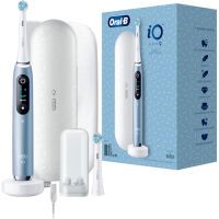 Oral-B iO 9 iO9 Luxe Edition Elektrische Zahnbürste/Electric Toothbrush, Magnet-Technologie, 7 Putzmodi für Zahnpflege, 3D-Analyse, Farbdisplay, Lade-Reiseetui & Beauty-Tasche, Designed by Braun, aqua marine