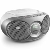 Philips AZ215S/12 - FM - CD-DA,CD-R,CD-RW - 3 W - Silver - Rotary - AC/Battery