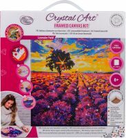 Craft Buddy Ltd. Crystal Art Leinwandbild Lavendelfeld 30x30 cm