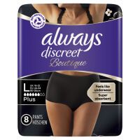 Multipack 4x 8 Stück Always Discreet Boutique Schwarze Höschen Gr. L