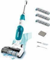 Leifheit Set Saugwischer Regulus Aqua PowerVac inkl. Zubehör, saugen und wischen, leichter Nasssauger mit leistungsstarken 24V, kabelloser Waschsauger mit 22min Akku-Laufzeit und Standfunktion 