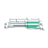 Multipack Weidmüller ADERENDHÜLSE H 6,0/20D GE (H6/20D GELB) - 100 Stück