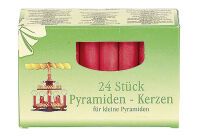 Pyramidenkerze 7cm Ø1,4cm rot 24 Pack - 20 Stück