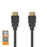 Nedis Premium High Speed ​​HDMI ™ Kabel mit Ethernet / HDMI™ Stecker / HDMI™ Stecker / 4K@60Hz / 18 Gbps / 1.00 m / Rund / PVC / Schwarz / Label