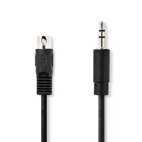 Nedis DIN-Audio-Kabel / DIN 5-Pin Stecker / 3.5 mm Stecker / Vernickelt / 1.00 m / Rund / PVC / Schwarz / Label