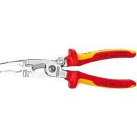 KNIPEX 13 96 200 - Needle-nose pliers - Steel - Plastic - Red/Orange - 20 cm - 280 g