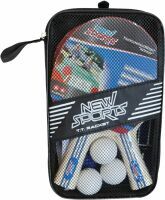 VEDES Großhandel GmbH - Ware New Sports Tisch Tennis-Set, 2 Schläger, 3 Bälle, mit Netz