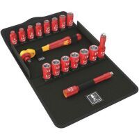 Wera 8100 SB VDE 1 - Socket set - 17 pc(s) - Black,Red - Ratchet handle - 1 pc(s) - 3/8"