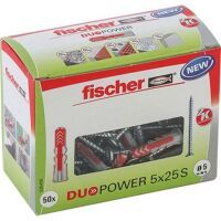 Multipack FISCHER DÜBEL MIT SCHRAUBE (DUOPOWER  5X25 S) - 50 Stück