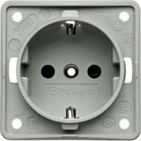 Berker SCHUKO-STECKDOSE GRAU MATT (0941852506   B.MOBIL)