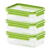 EMSA CLIP & CLOSE - Box - Rectangular - 0.55 L - Green - Transparent - Thermoplastic elastomer (TPE) - Germany