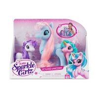 Zuru, Einhorn Familie mit Glitzermähne, Sparkle Girlz, 3teilig, 100373	