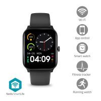 Nedis SmartLife-Uhr / 1.69 " / LCD / IP68 / Maximale Betriebszeit: 240 Std / Android™ / IOS / Schwarz